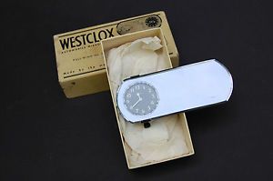 Vintage Westclox Rear View Mirror Clock 1930s 1940s 1950s Chevy Fords Hot Rods