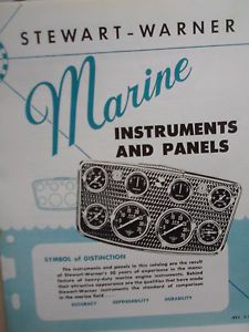 1957 Stewart Warner Gauge Panel Catalog Marine Hot Rods