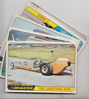 Topps Hot Rods Gem Mint Part Set of 57 of 66 Cards