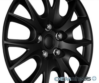 4 New Matte Black 15" Hub Caps Fits Volkswagen VW Center Wheel Covers Set