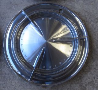 1960 Pontiac Bonneville Spinner Hubcaps Wheel Covers 536357 Hub Caps 14" Nice