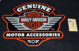 Harley Davidson Parts Department Sign "Genuine Motor Accessories" 1 One Sign