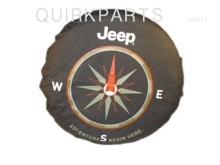 1997 2013 Jeep Wrangler 16" Tire Cover "Adventure Begins" Mopar Genuine New