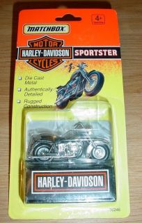 1993 Matchbox Harley Davidson Sportster Die Cast Toy Motorcycle Black Met