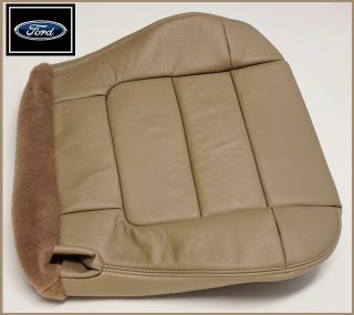 2001 2002 Ford F150 Lariat Flare Step Side Driver Bottom Leather Seat Cover Tan