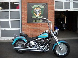 2001 Harley Davidson FLSTF Fatboy 95CU RARE Plum and Teal Paint with Gold Leaf