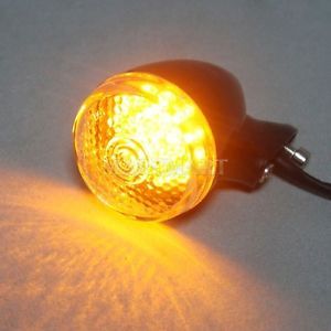 Bright Motorcycle LED Turn Signal Light Black Bullet Style for Harley Chopper