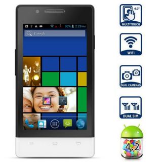 Unlocked at T T Mobile Dual Core 4" Android 4 2 Smartphone Dual Sim Cubot C9 US