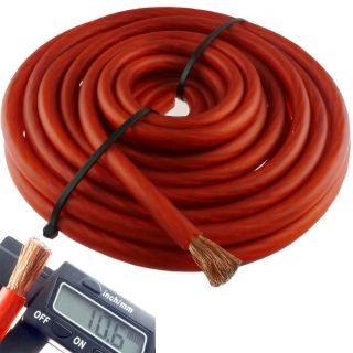 25' ft 4 Gauge Red Car Audio Power Ground Wire Cable AWG 25 Feet Fast Free SHIP