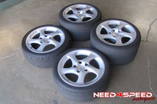 18" Factory Porsche 996 911 Carrera Turbo s 4S Wheels Rims Pirelli Tires
