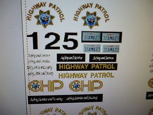 California Highway Patrol Car Decals 1 18 Custom