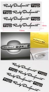 TRD Racing Development Doorknob Car Decals Vinyl Stickers Black for All Cars