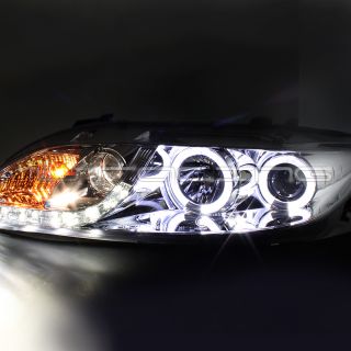 03 06 Mazda 6 Dual Halo Projector Headlights w Fog DRL LED Bumper Signal Lamps