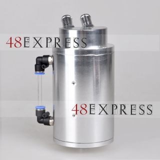 10mm Silver Universal Car Engine Oil Catch Tank Can Filter Reservoir