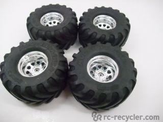 4 Four HPI Racing Mounted Mud Thrasher Tires Wheels Wheely King Rock Crawler