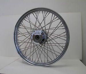 USA Chrome 60 Spoke Narrow Glide Dual Disc 21" x 2 15" Front Wheel Harley Custom