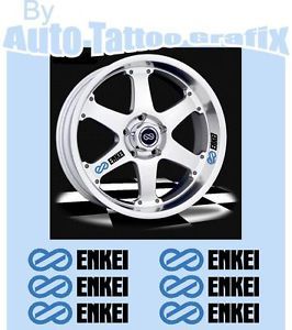 Enkei Wheel Rim Stickers Decals to Suit Mitsubishi EVO Nissan Honda JDM EDM Cars
