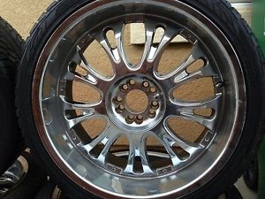22 inch Gazario Chrome Rims and Tire