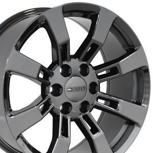 20" Fit Cadillac Escalade Black Chrome Wheels Rims GMC Yukon Suburban Tahoe