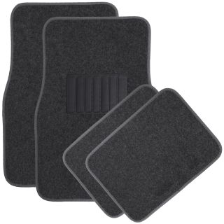 Charcoal Ash Smoke Gray Carpet Mat 4 PC Pads Liner Car Floor Mats XL