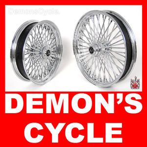 Chrome Fat Mammoth Custom Wheels 21 x3 5" 18x3 5" 48 Spokes for Custom Harley