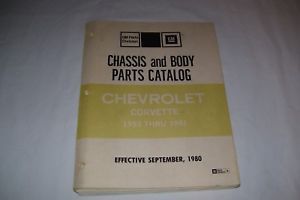 1953 1981 Chevrolet Corvette Parts Catalog GM Original