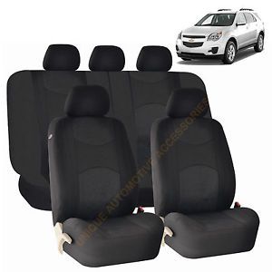 Chevrolet Camaro Black Semi Custom Airbag Split Bench Seat Covers 9pc Set
