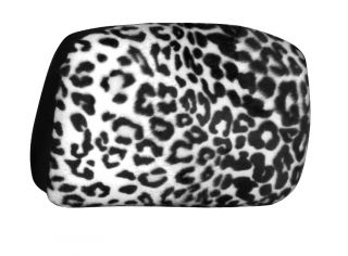11pc Leopard Gray and Black Animal Print Complete Car Seat Cover Full Set Std