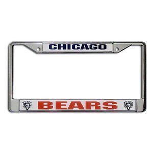 2 Chicago Bears Chrome License Plate Frame Set NFL