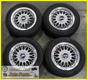 88 89 90 91 BMW 318i 325i 14" Silver BBs Wheels Tires Used Set 59164