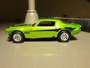Custom 2014 Hot Wheels 1970 Camaro SS 396 Chrome 8 Spoke Real Riders Clean Body