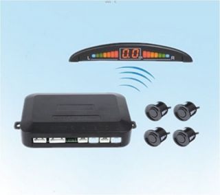 Wireless 4 Sensor LED Display Car Parking Sensor Car Reverse Radar Alarm System