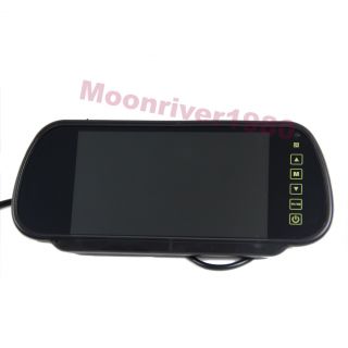 New 7 inch TFT LCD Widescreen Car Rearview Backup Monitor Mirror DVD VCR