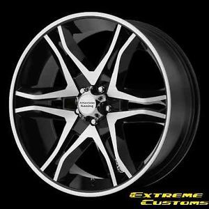 20 x8 5 American Racing AR893 Mainline Black Mach 5 6 Lug Wheels Rims Free Lugs