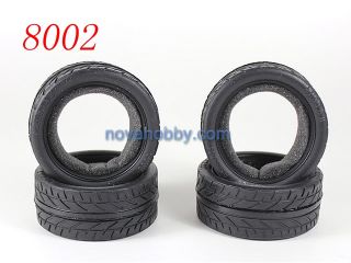 1 10 RC Car Onroad Performance Rubber Racing Tire Tyre with Sponge 4pcs 8002