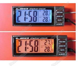 Digital Car Thermometer Temperature Display Alarm Clock