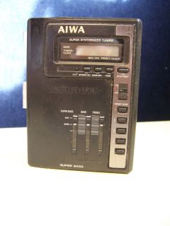 Aiwa HS T50 Portable Cassette Player Am FM Radio Vintage Walkman Auto Reverse