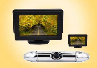 Car Back System CCD Rear Vision Camera with License Plate Frame 4 3" TFT Monitor