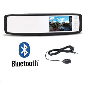 4 3" TFT Color Bluetooth Monitor Mirror Reverse Auto Car Rearview Backup Camera