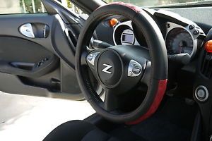 Circle Cool Leather Steering Wheel Wrap Cover 57009 Black Red Hummer Fiat Car