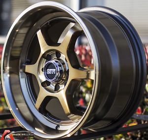 15x8 Str 501 P1 Style 4x100 Bronze Wheel Fit Mazda Miata Civic Integra E30 BMW