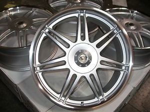 19" adr 7 Silver Wheels Rims Acura TSX TL RL Honda Mazda RX8 Nissan Subaru