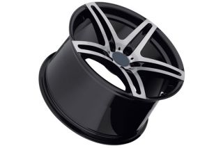 22" Audi Q7 Roderick RW5 Machined Black Concave Wheels Rims