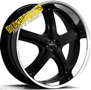 22" inch Boss Wheels 333 Black Wheels Tires Rims 5x115 Dodge Charger 2011 2012
