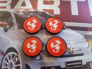 Alloy Wheels Centre Caps Abarth Cromodora Fiat Lancia Red 50mm