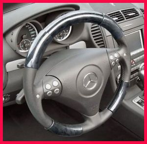 Subaru Forester 09 12 Luxurious Black Wood Finish Steering Wheel Cover Parts