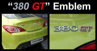Hyundai Genesis Coupe 380 GT Genuine Emblem LOGE Trunk Korea Parts Chrome