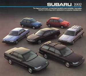 1992 Subaru Legacy Factory Service Repair Manual Parts List Genuine FSM