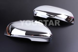 New Pair Chrome Side Door Mirror Cover Trims for Jaguar XF Facelift 09 On
