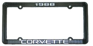 1984 C4 Corvette Black Metal License Plate Frame